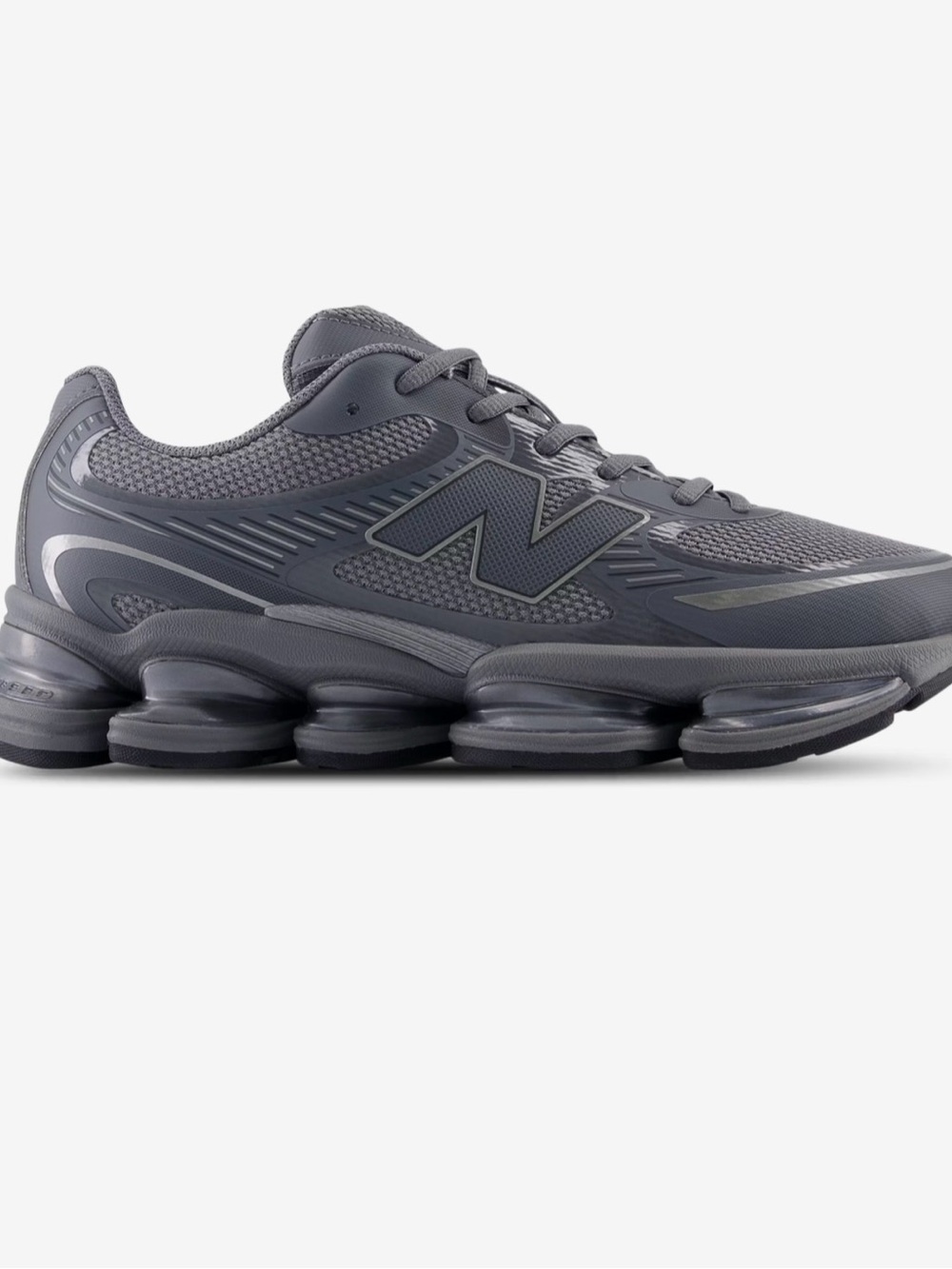 New Balance Gray Mesh Athletic Sneakers
